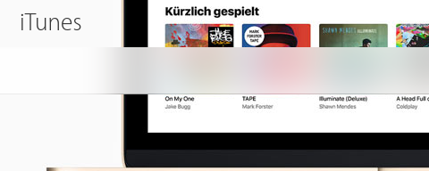 fehlerhaft dargestellter Blur-Effekt auf der Apple iTunes Seite
