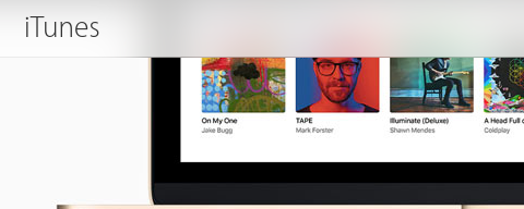 der Blur Effekt auf der Apple-iTunes-Seite
